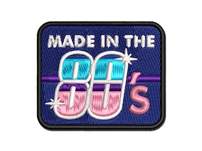Made in the 80s Retro Vintage 1980 Multi-Color Embroidered Iron-On Patch Applique