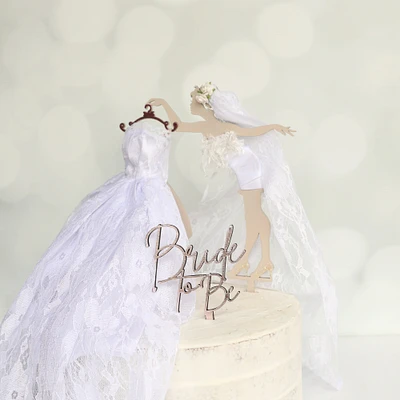 Bridal Shower Cake Topper, Unique Bride To Be Gift Or Decorations