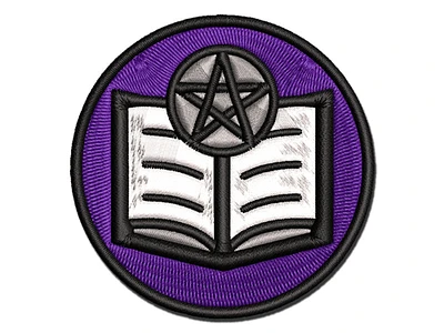 Book of Sorcery Witchcraft Magic Multi-Color Embroidered Iron-On Patch Applique