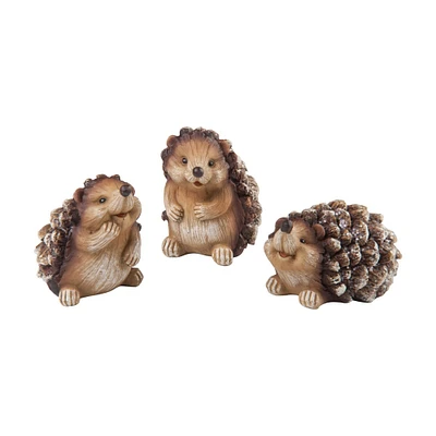 Pinecone Hedgehog Set of 3