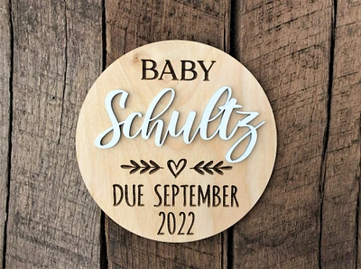 Personalized Pregnancy Announcement Sign, Baby Reveal Photo Prop