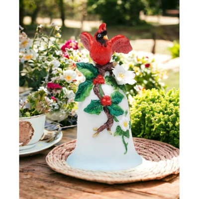 kevinsgiftshoppe Ceramic Cardinal Bird Mini Bell, Home Dcor, Gift for Her, Gift for Mom, Kitchen Dcor, Birdwatcher Gift, Vintage Decor