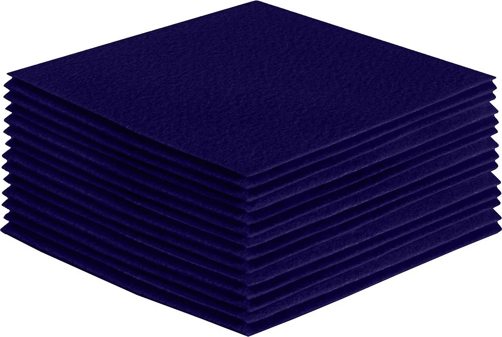 FabricLA Acrylic Felt Fabric - Pre Cut | 8" X 8" Inches | DIY Craft, Hobby, Costume, Decoration | Navy - 30 Pieces