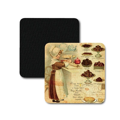 Vintage Cooking Neoprene Tabletop Coasters VC3