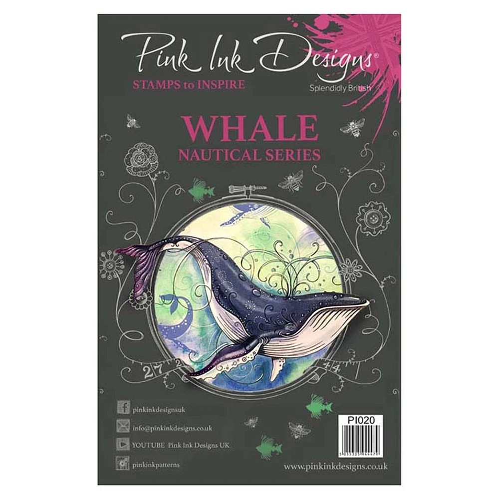 Pink Ink Designs  A5 Clear Stamp Whale