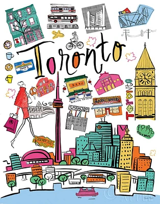 Travel Toronto Poster Print by Farida Zaman - Item # VARPDX37629