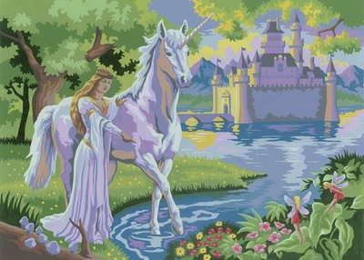 Royal & Langnickel(R) Large Paint By Number Kit 15.4"X11.25"-Fairy Castle