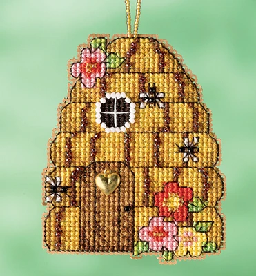 Mill Hill Counted Cross Stitch Ornament Kit 2.5"X3.5"-Beehive House (14 Count)