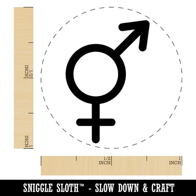 Male and Female Sign Intersex Androgynous Hermaphrodite Gender Symbol Self-Inking Rubber Stamp for Stamping Crafting Planners