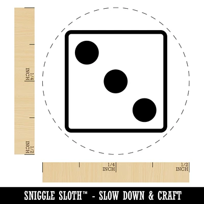 Three 3 Dice Die Self-Inking Rubber Stamp for Stamping Crafting Planners