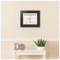 ArtToFrames inch Diploma Frame - Framed with Black and Gold Mats