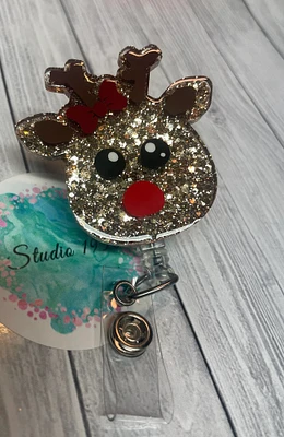 Reindeer badge reel— retractable badge reel