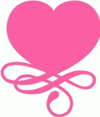 Soft pink heart Vinyl Decal Sticker