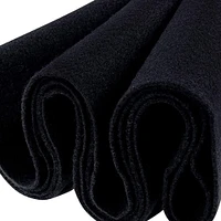 FabricLA Craft Felt Fabric - 72" Inch Wide & 1.6mm Thick Non-Stiff Felt Fabric by The Yard - Use This Soft Felt Roll for Crafts - Felt Material Pack - Black Felt Fabric Sheets, 6 Continuous Yards