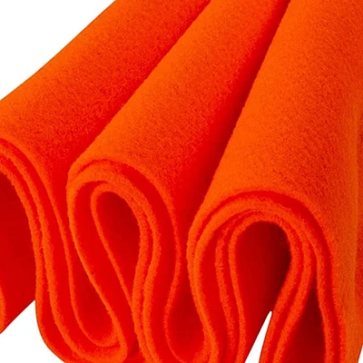 FabricLA Craft Felt Fabric - 72" Inch Wide & 1.6mm Thick Non-Stiff Felt Fabric by The Yard - Use This Soft Felt Roll for Crafts - Felt Material Pack - Neon Orange Felt, 6 Continuous Yards