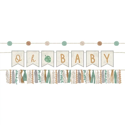 Soft Jungle Hello Baby Oh Baby Banner Kit