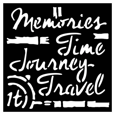 Woodware Craft Collection Woodware 6" x 6" Stencil Time Travel