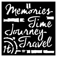 Woodware Craft Collection Woodware 6" x 6" Stencil Time Travel