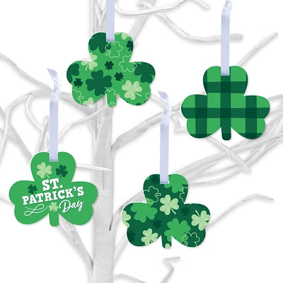 Big Dot of Happiness Shamrock St. Patrick’s Day - Saint Patty’s Day Decorations - Tree Ornaments - Set of 12