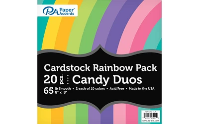 Variety Pk 8x8 20pc 65lb Rainbow Cdstk Candy Duo