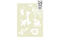 EBL Stencil Wild Safari Animals 7x10"