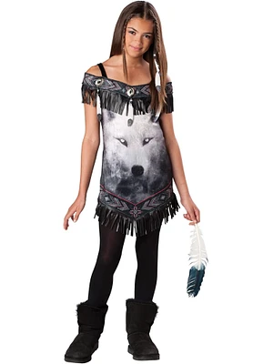 Tribal Wolf Spirit Girl's Teen Costume