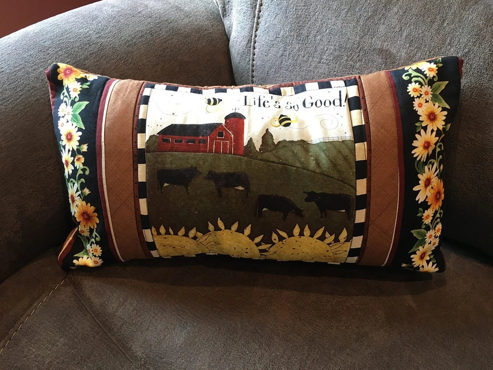 September Farm Scene Pillow