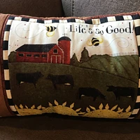 September Farm Scene Pillow