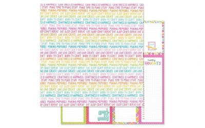 Doodlebug Cute & Crafty Paper 12x12 Happy Thoughts