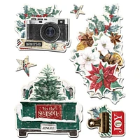 Simple Vintage 'Tis The Season Layered Chipboard