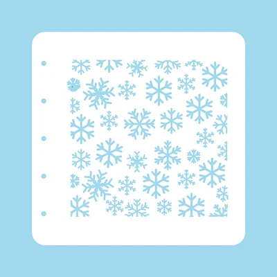 Nellie's Choice Stencil A6 For Magnetic Colour Set Christmas Time Snowflakes