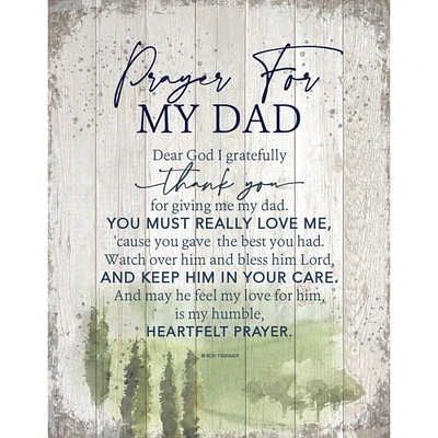 Dexsa Prayer For My Dad Wood Wall Plaque 11.75"x15"