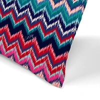 Indigo Fuchsia Zig Zag by Cat Coquillette Throw Pillow - Americanflat