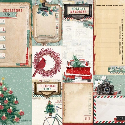 Simple Vintage 'Tis The Season Double-Sided Cardstock 12"X12