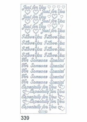 Starform Deco Stickers - Just for you/I love you - Gold