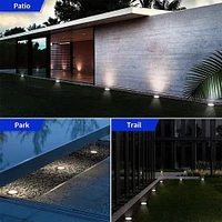 Solar Ground Lights Waterproof in-Ground Disk Lights for Garden Pathway