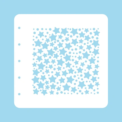 Nellie's Choice Stencil A6 For Magnetic Colour Set Christmas Time Stars and Dots