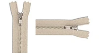 #3 Nickel Pants Light Weight YKK Zippers - Color: Light Beige #572 - Choose Your Length - Made in The United States (1 Zipper Per Pack) (7" Inches)