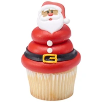 Santa Claus Cupcake Rings, 12ct