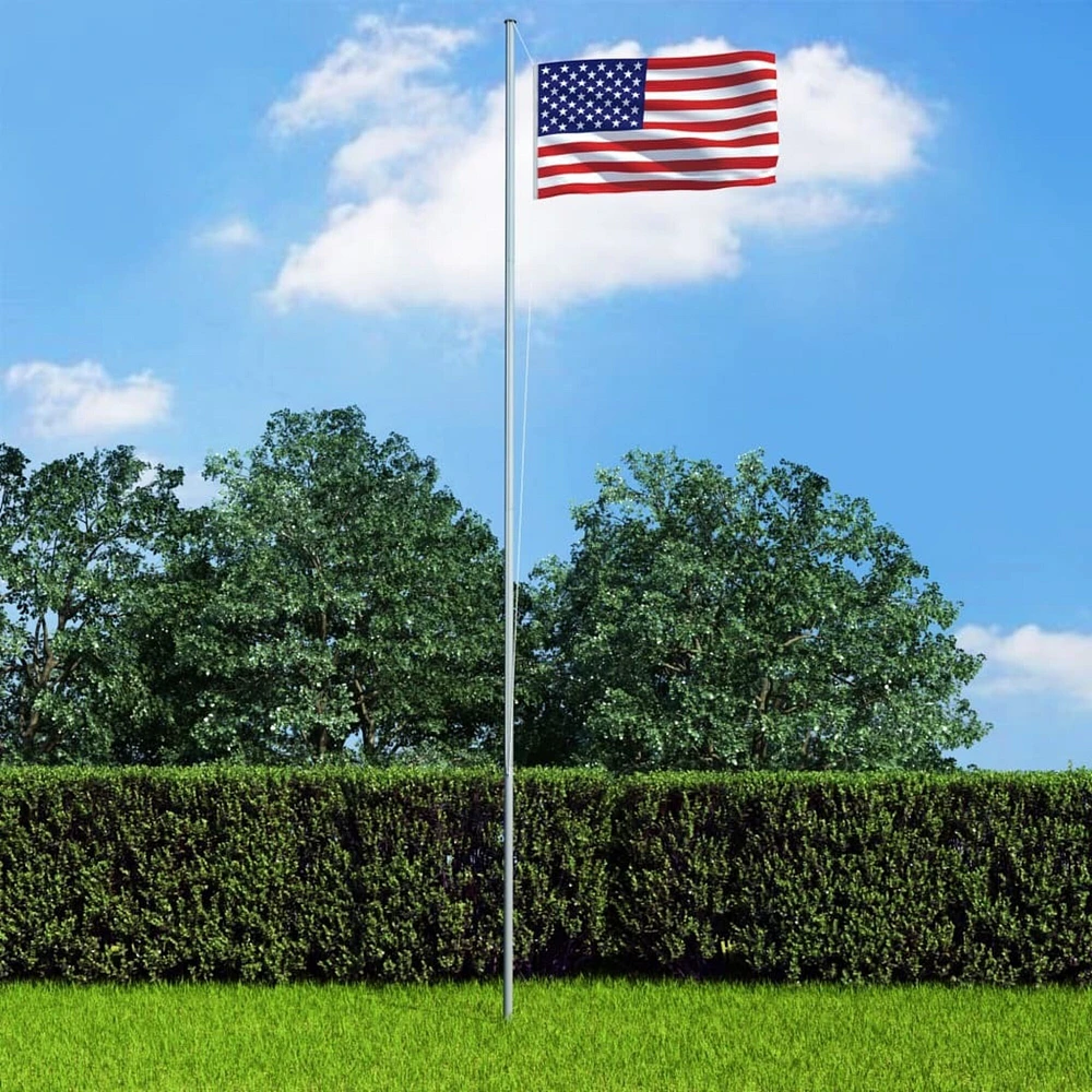 US Flag and Aluminum Pole 