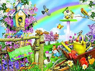 Sunsout Spring Egg Hunt 500 pc  Easter Jigsaw Puzzle 34878