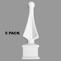 Fence Finials Four-Sided Spire Premium Polypropylene Fence Toppers USA Made