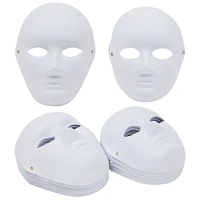 24 Pack Blank Paper Mache Masks to Decorate, White Opera Mask for Carnival, Masquerade Party, Theatre, Halloween (2 Sizes)