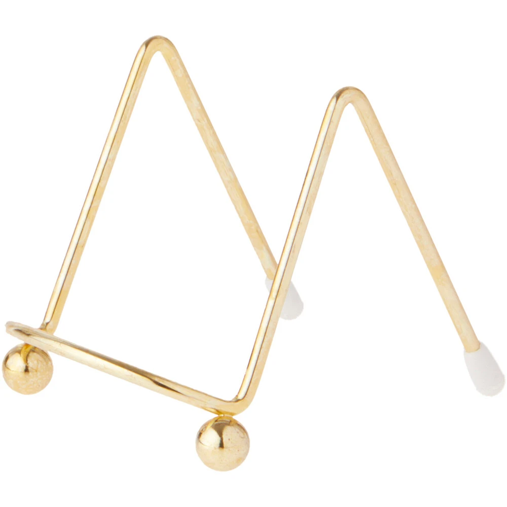 Bard's Brass Wire Easel for Small, Flat Items, 2.5" H x 2.25" W x 3.25" D