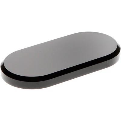 Plymor Black Acrylic Oval Beveled Display Base, 5" W x 2.5" D x 0.5" H