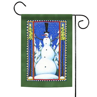 Stovepipe Snowman Decorative Winter Flag