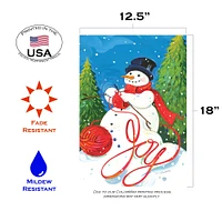 Knitting Snowman Decorative Winter Flag