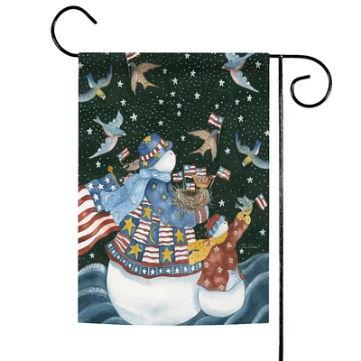 American Snowman Decorative Winter Flag