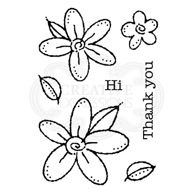 Woodware Craft Collection Woodware Clear Singles Daisies 3.8 in x 2.6 in Stamp