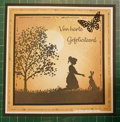 Nellie's Choice Clear Stamp Silhouette Grass With Flowers Borders